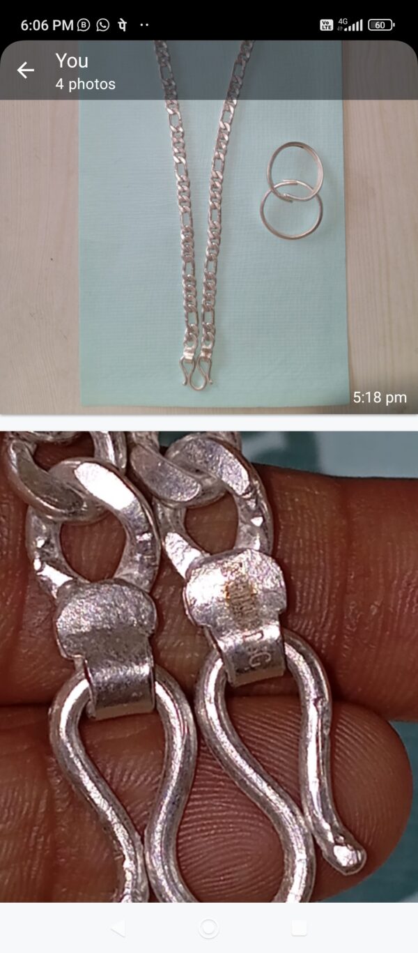 Sachin's chain, 75 ग्राम शुद्ध चांदी की चैन 99.5 % हॉलमार्क सहित - Image 8