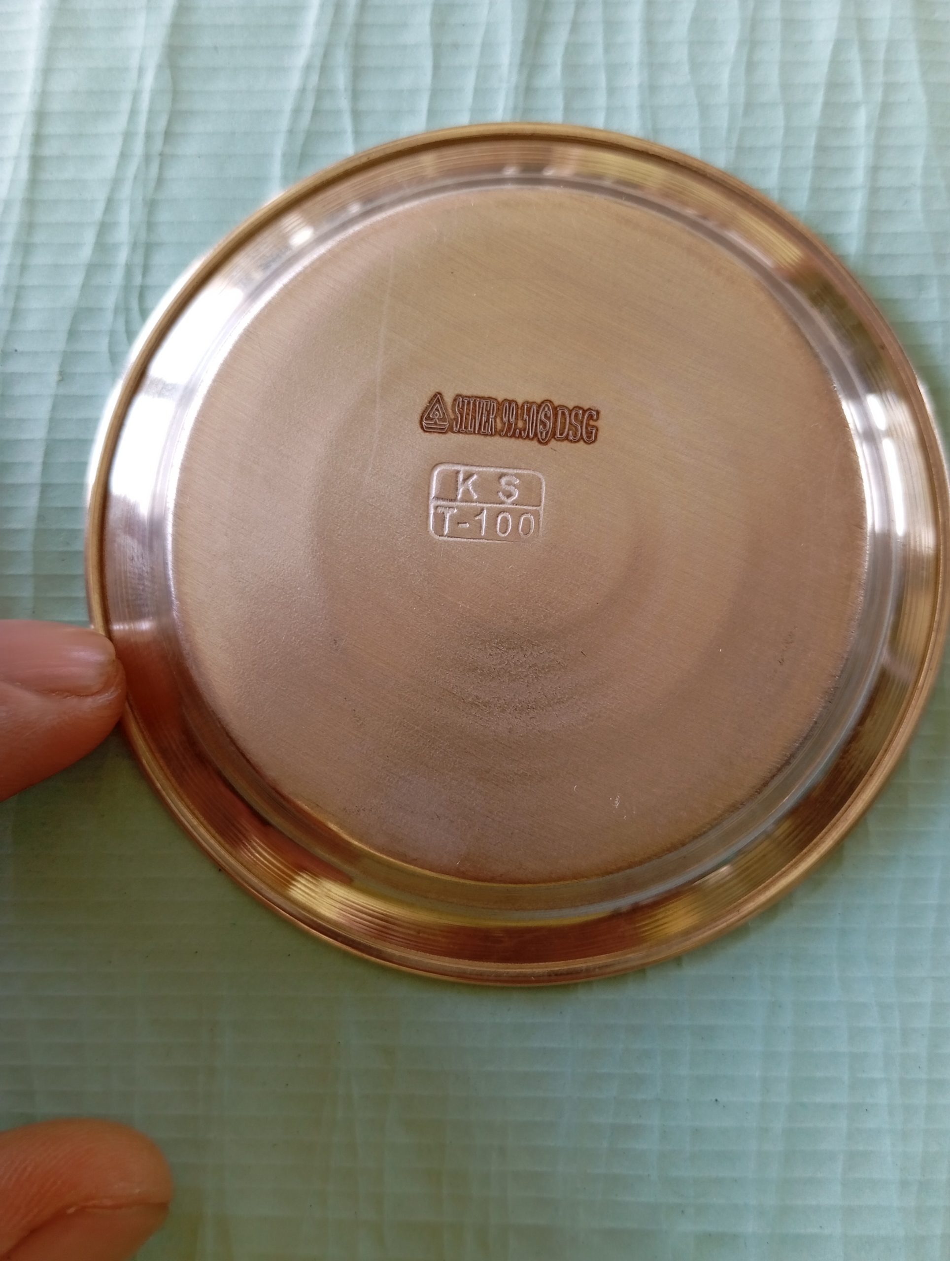 शुद्ध चांदी (99.50%)से बनी हुई प्लेट ll 20 gram - Image 3