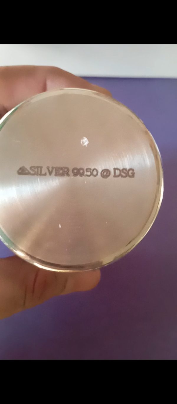 300 ग्राम शुद्ध चांदी का गिलास ll 99.50% Hallmark ll 600 ml पानी की मात्रा लगभग - Image 3