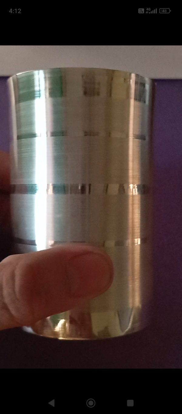 300 ग्राम शुद्ध चांदी का गिलास ll 99.50% Hallmark ll 600 ml पानी की मात्रा लगभग - Image 4