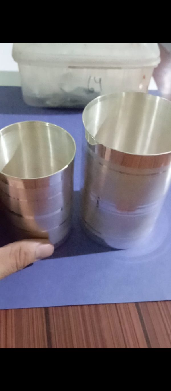 50 ग्राम शुद्ध चांदी का गिलास ll 99.50% Hallmark ll 100 ml पानी की मात्रा लगभग - Image 5