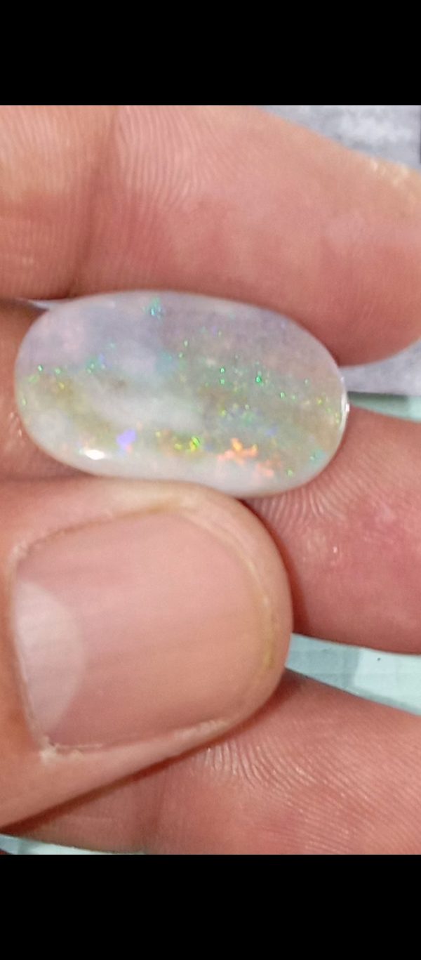 13.25 ratti Fire 🔥 opal + pure silver Ring with vaidic SHUDDHIKARAN अर्थात अंगूठी को आपका नाम से पूजा पाठ करके दिया जाएगा ( Austrlian Quality) - Image 2