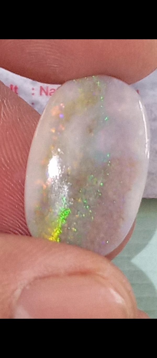 13.25 ratti Fire 🔥 opal + pure silver Ring with vaidic SHUDDHIKARAN अर्थात अंगूठी को आपका नाम से पूजा पाठ करके दिया जाएगा ( Austrlian Quality) - Image 5