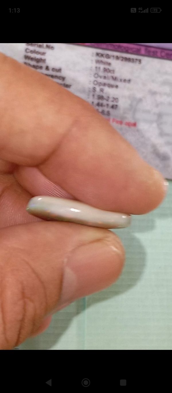 13.25 ratti Fire 🔥 opal + pure silver Ring with vaidic SHUDDHIKARAN अर्थात अंगूठी को आपका नाम से पूजा पाठ करके दिया जाएगा ( Austrlian Quality) - Image 10